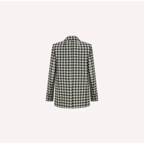 Dice Kayek Green Pied-de-Poule Wool Blazer | Blazers | Coveti