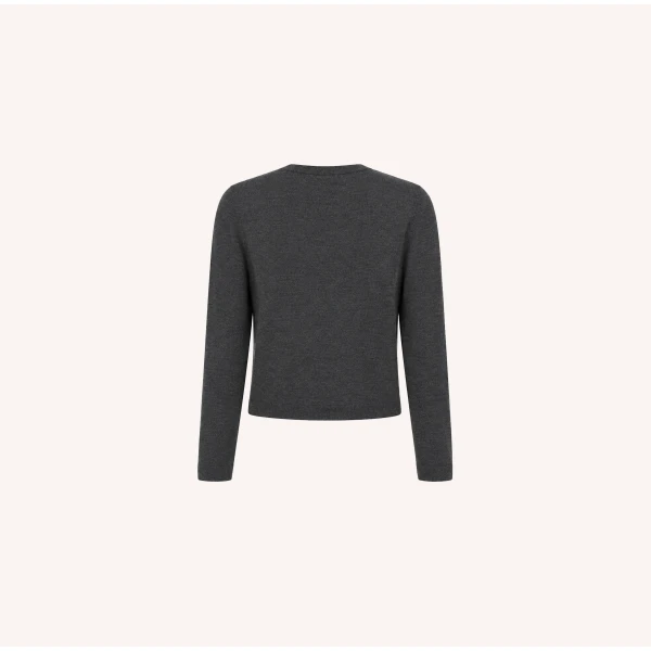 Dice Kayek Grey Embellished Wool Cardigan | Cardigan | Coveti