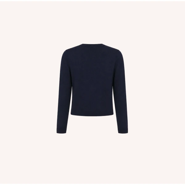 Dice Kayek Navy Embellished Wool Cardigan | Cardigan | Coveti