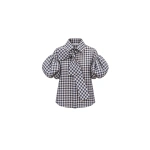 Dice Kayek Navy Gingham Bow-Tie Blouse | Blouse | Coveti