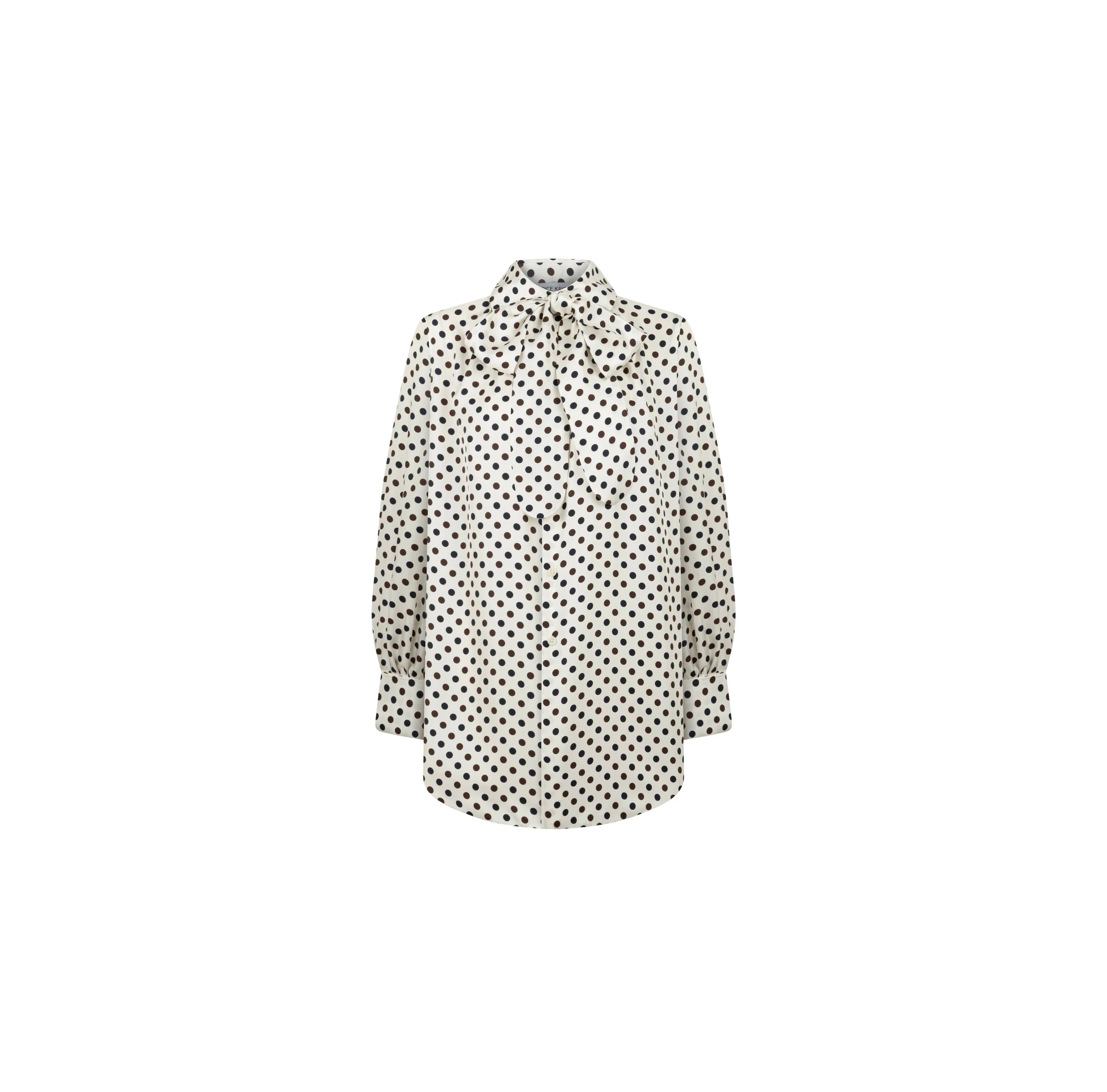 Dice Kayek Polka-Dot Bow-Tie Shirt in Black and White Dots Dice Kayek Polka-Dot Bow-Tie Shirt in Black and White Dots | Shirts | Coveti