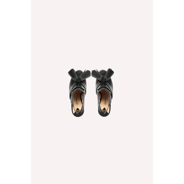 Dice Kayek Pompon Platform Heels in Black | Heels | Coveti