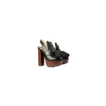 Dice Kayek Pompon Platform Heels in Black | Heels | Coveti