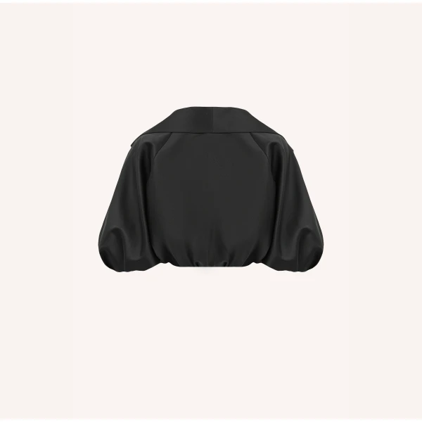 Dice Kayek Sculptural Cropped Jacket in Black | Jackets | Coveti