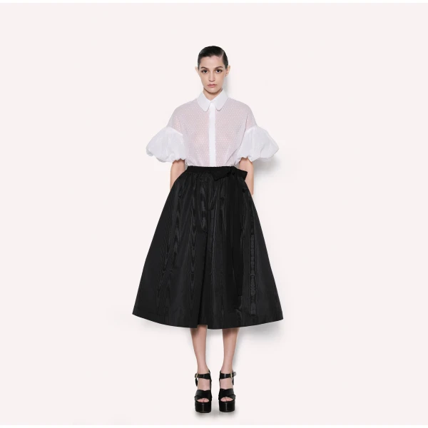 Dice Kayek Signature Cotton Voile Shirt in Optic White | Shirts | Coveti