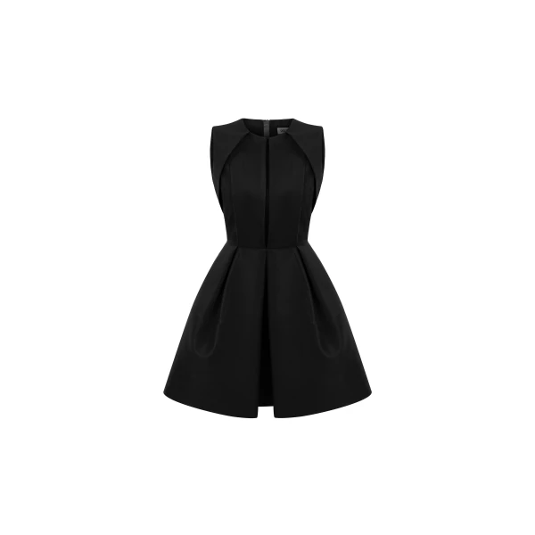 Signature Sleeveless Mini Dress in Black