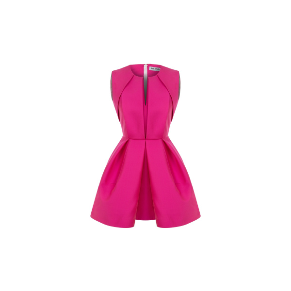 Dice Kayek Signature Sleeveless Mini Dress in Fuchsia | Mini Dresses | Coveti