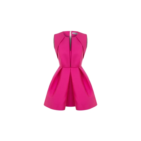 Signature Sleeveless Mini Dress in Fuchsia