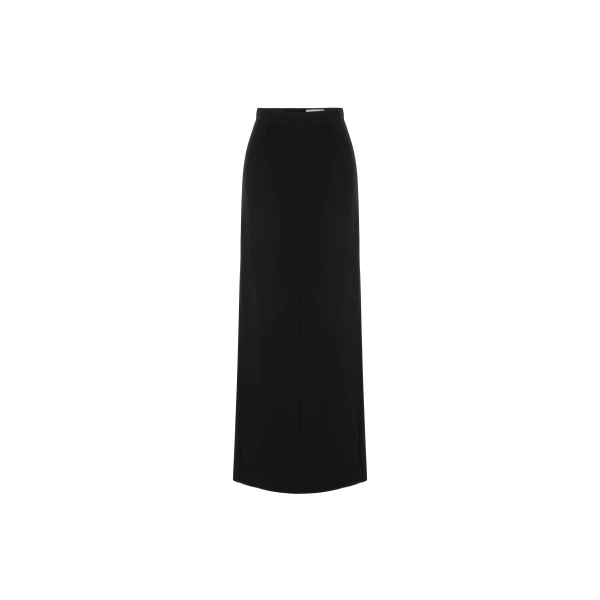 Sleek Black High-Waisted Maxi Skirt