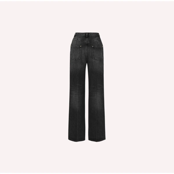 Dice Kayek Straight Leg Jeans in Black | Denim | Coveti