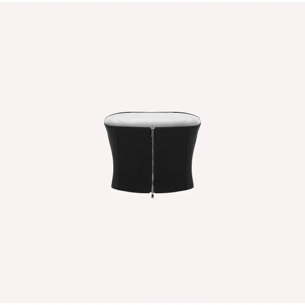 Dice Kayek Strapless Corset Top in Black | Sleeveless | Coveti