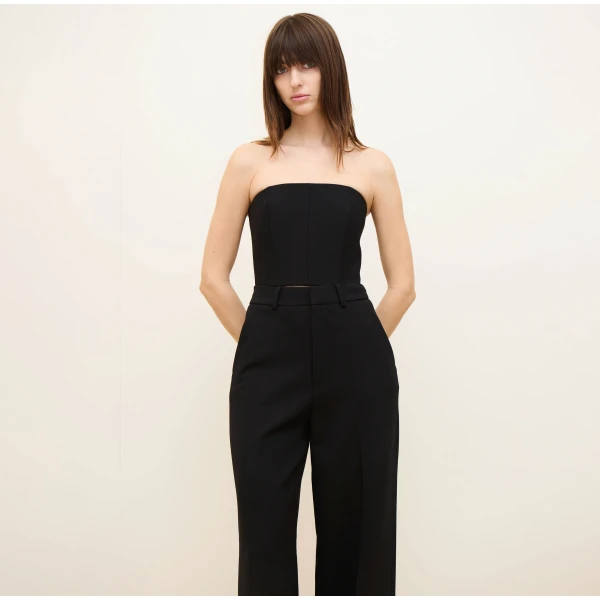 Dice Kayek Strapless Corset Top in Black | Sleeveless | Coveti
