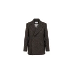 Dice Kayek Textured Wool Jacket in Brown | Jackets | Coveti