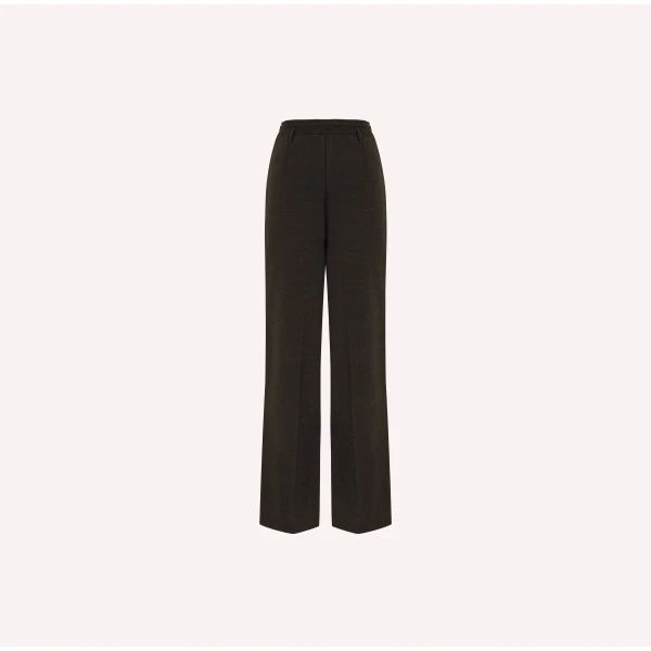 Dice Kayek Wool Tailored Drawstring Trousers in Brown | Tailored pants | Coveti