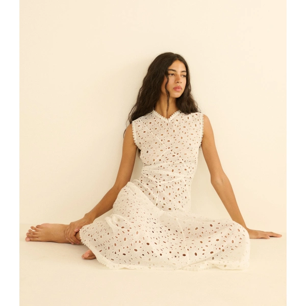 Doen Adelana Dress in Salt | Maxi Dresses | Coveti, view 5
