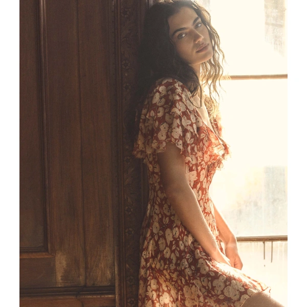 Doen Alcida Dress in Rouge Ambridge Rose | Mini Dresses | Coveti, view 2