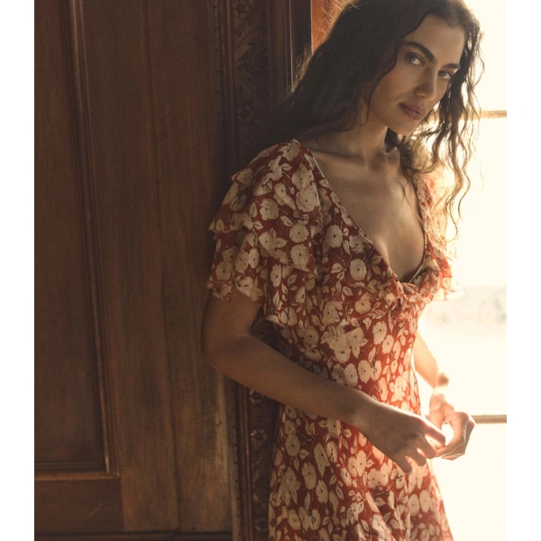 Doen Alcida Dress in Rouge Ambridge Rose | Mini Dresses | Coveti, view 5
