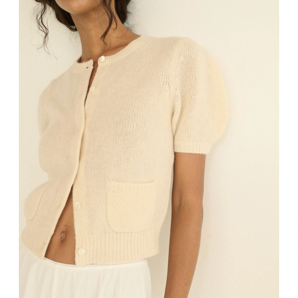 Doen Alesia Cashmere Cardigan in Dogwood | Cardigans | Coveti, view 4