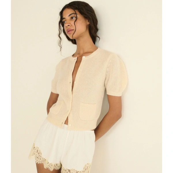 Doen Alesia Cashmere Cardigan in Dogwood | Cardigans | Coveti, view 5