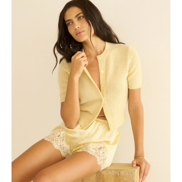 Doen Alesia Cashmere Cardigan in Gateau | Cardigans | Coveti, view 2