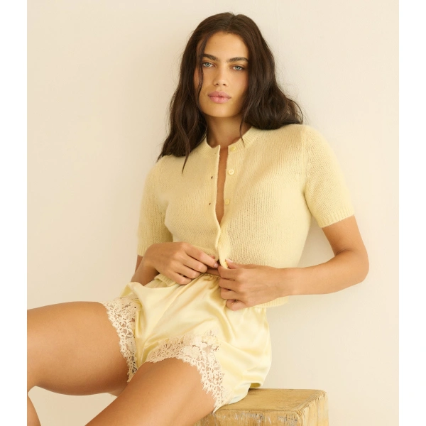 Doen Alesia Cashmere Cardigan in Gateau | Cardigans | Coveti, view 3