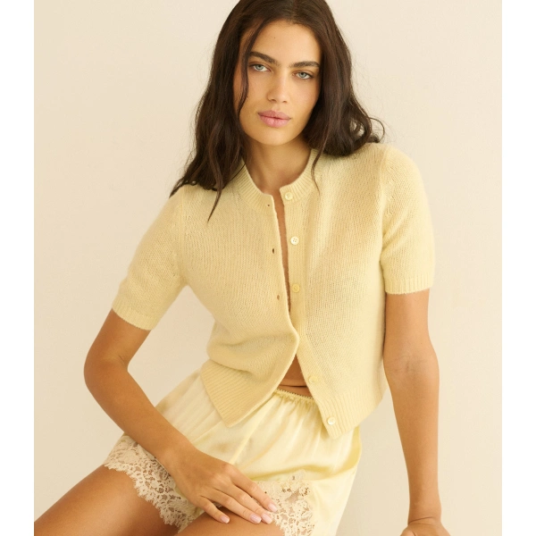 Doen Alesia Cashmere Cardigan in Gateau | Cardigans | Coveti, view 4
