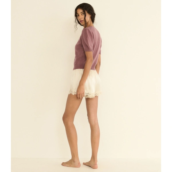 Doen Alesia Cashmere Cardigan in Rose Mauve | Cardigans | Coveti, view 5