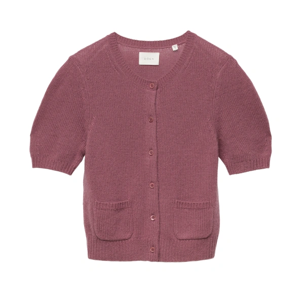 Alesia Cashmere Cardigan in Rose Mauve