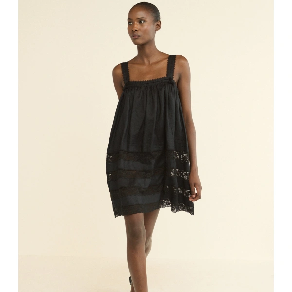 Doen Aloise Dress in Black | Mini Dresses | Coveti, view 3