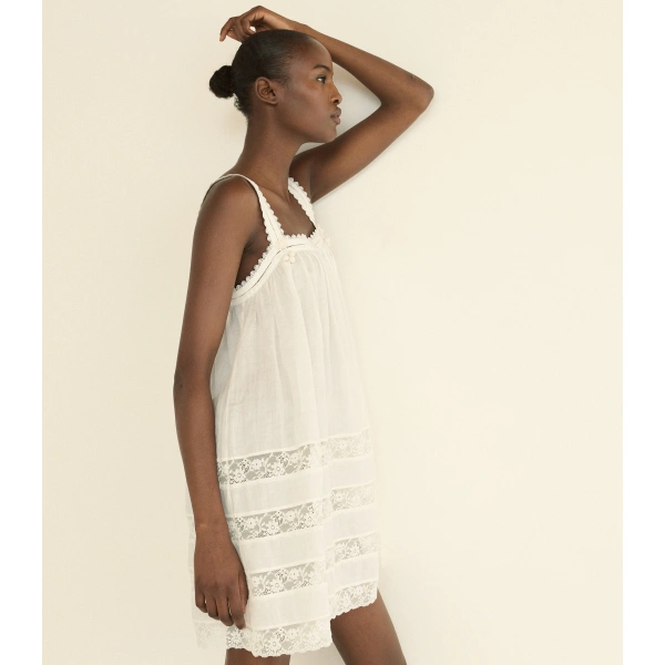 Doen Aloise Dress in Salt | Mini Dresses | Coveti, view 2