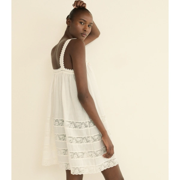 Doen Aloise Dress in Salt | Mini Dresses | Coveti, view 5