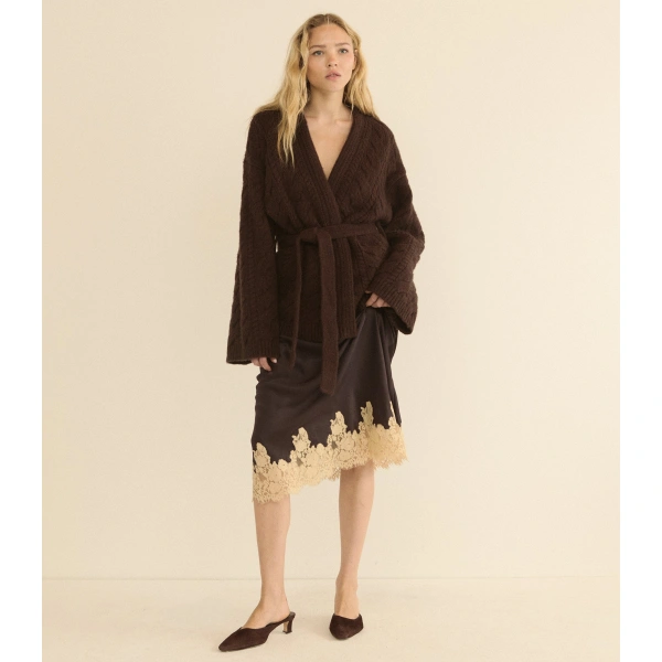 Doen Alpine Cardigan in Sycamore Bark | Cardigans | Coveti, view 3