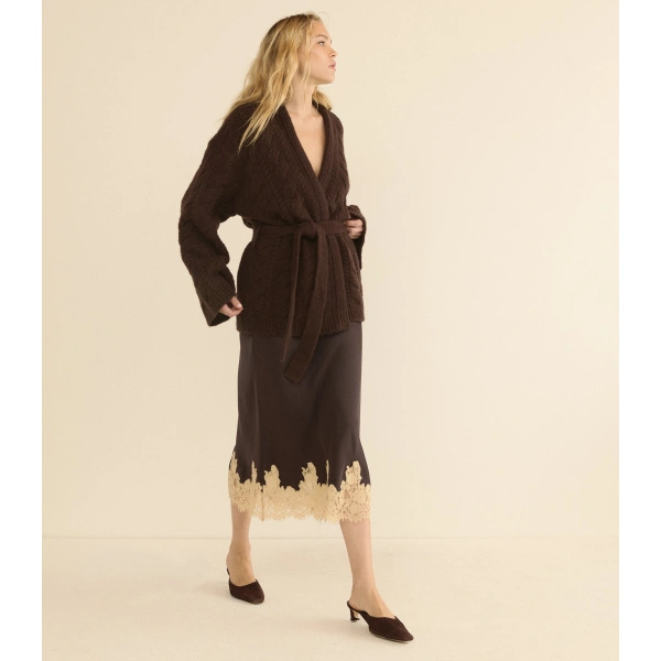 Doen Alpine Cardigan in Sycamore Bark | Cardigans | Coveti, view 4