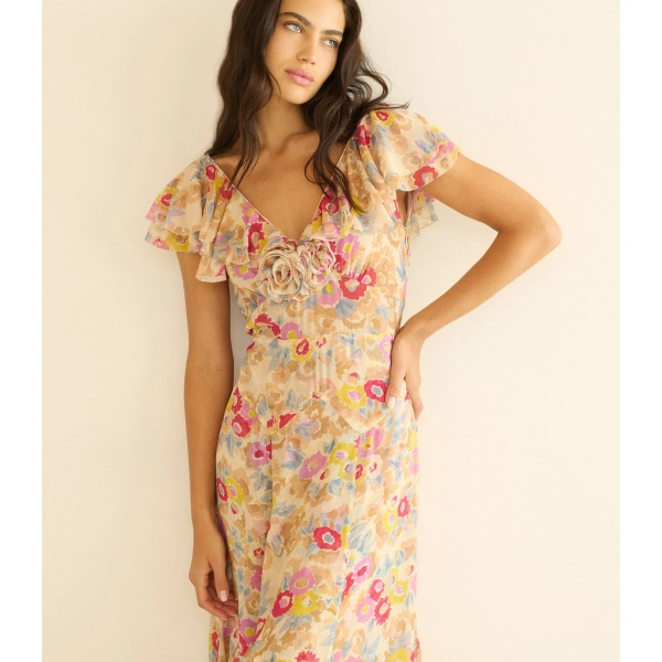 Doen Amérelle Dress in Jardin de Camelias | Midi Dresses | Coveti, view 4