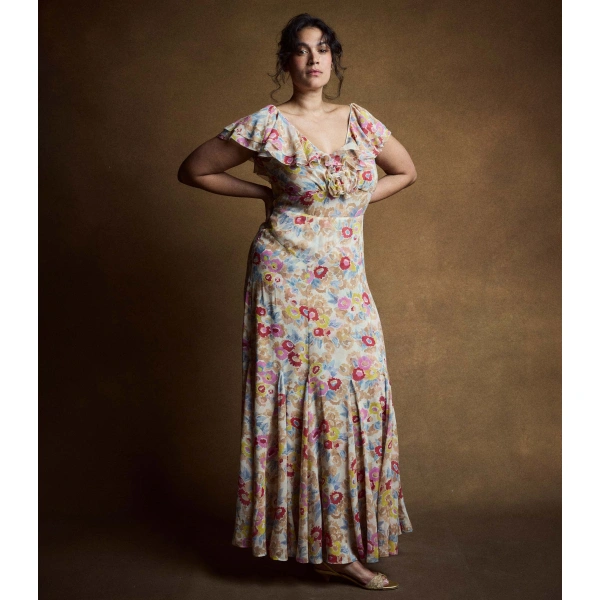 Doen Amérelle Dress in Jardin de Camelias | Midi Dresses | Coveti, view 6