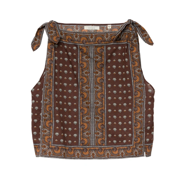 Doen Amalia Top in Terre Foulard de la Mer | Blouses | Coveti