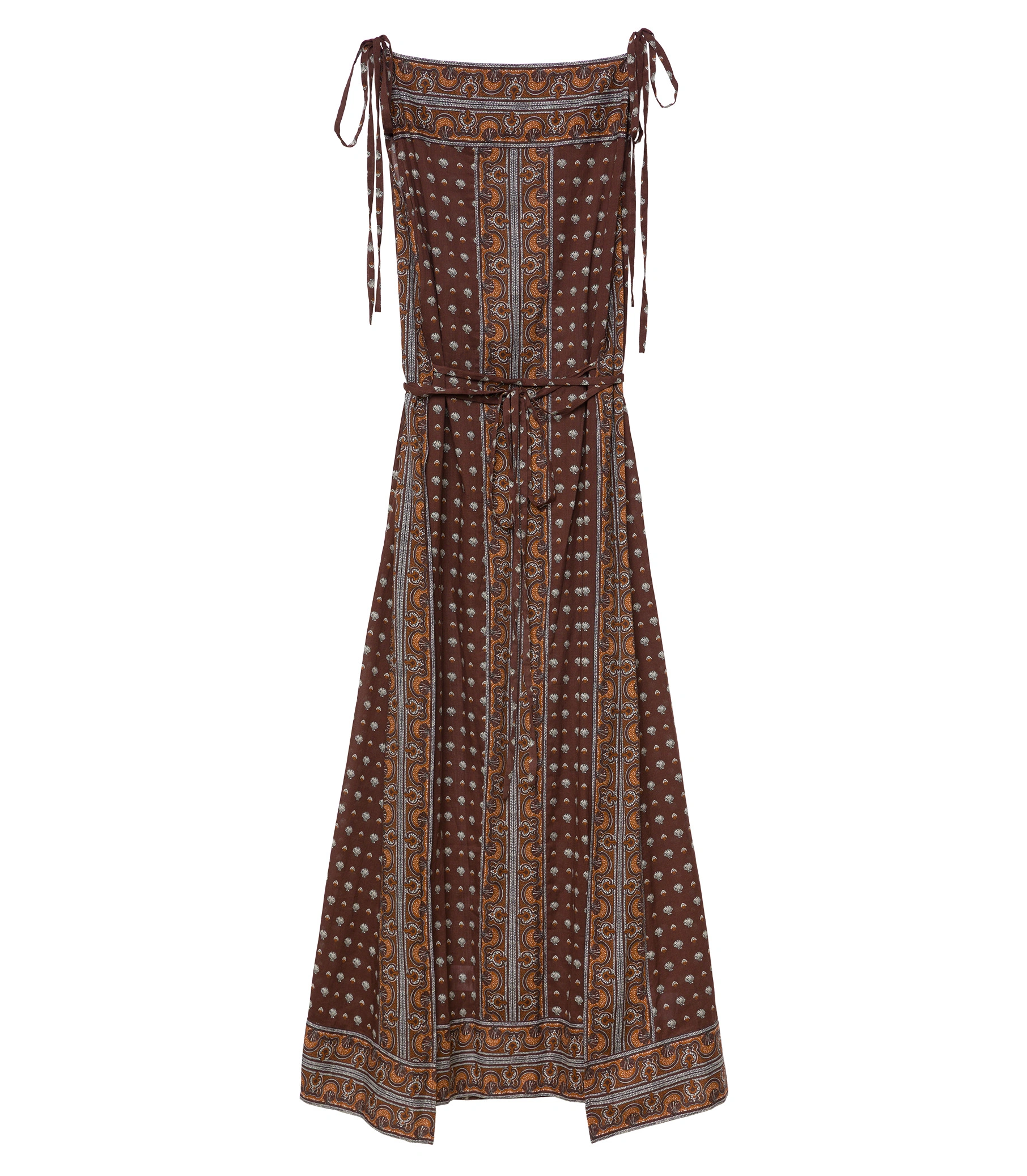 Doen Amarante Dress in Terre Foulard de la Mer Doen Amarante Dress in Terre Foulard de la Mer | Midi Dresses | Coveti