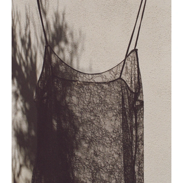 Doen Amedine Slip in Black | Slip Dresses | Coveti, view 3