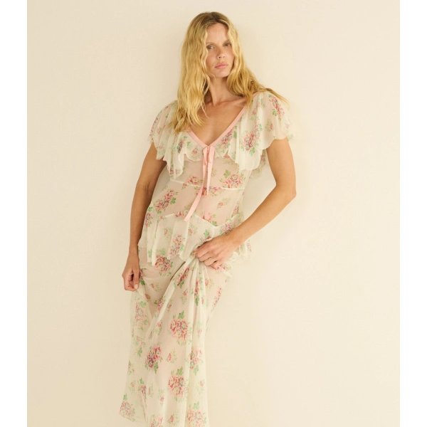 Doen Amelisse Dress in Colette Rose | Midi Dresses | Coveti, view 3