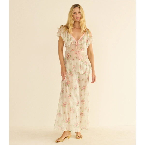 Doen Amelisse Dress in Colette Rose | Midi Dresses | Coveti, view 4