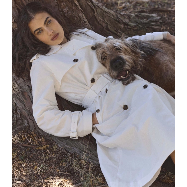 Doen Amherst Trench in Salt | Trench Coats | Coveti, view 3