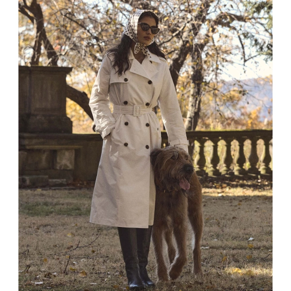 Doen Amherst Trench in Salt | Trench Coats | Coveti, view 4