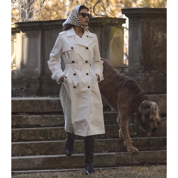 Doen Amherst Trench in Salt | Trench Coats | Coveti, view 5