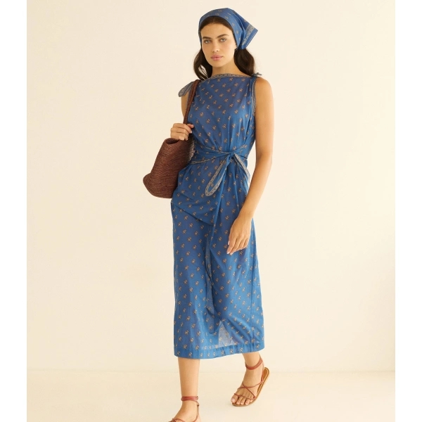 Doen Amorette Dress in Eartha Paisley | Midi Dresses | Coveti, view 2