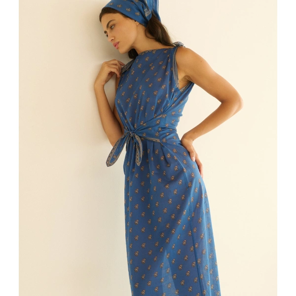 Doen Amorette Dress in Eartha Paisley | Midi Dresses | Coveti, view 3
