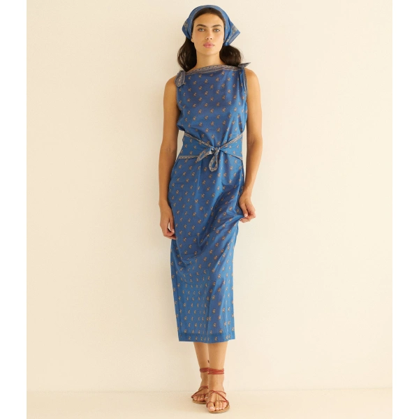 Doen Amorette Dress in Eartha Paisley | Midi Dresses | Coveti, view 4