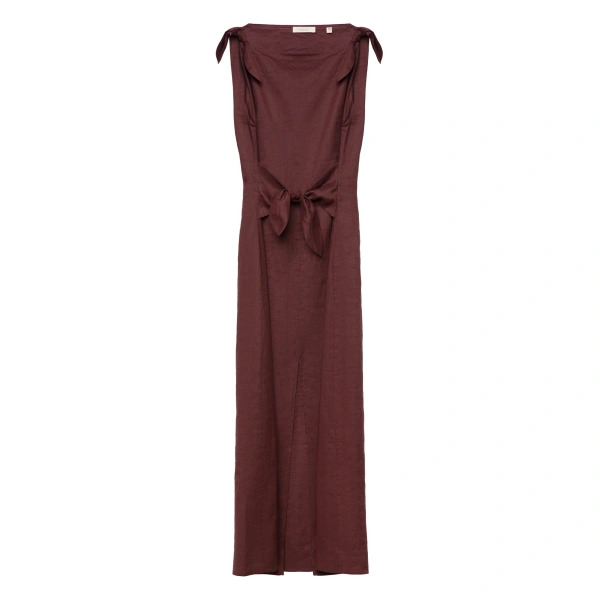 Amorette Ramie Dress in Antique Mahogany