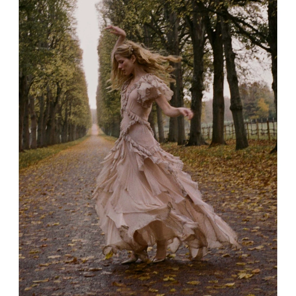 Doen Antoinette Anniversary Dress in Antique Blush | Midi Dresses | Coveti, view 2