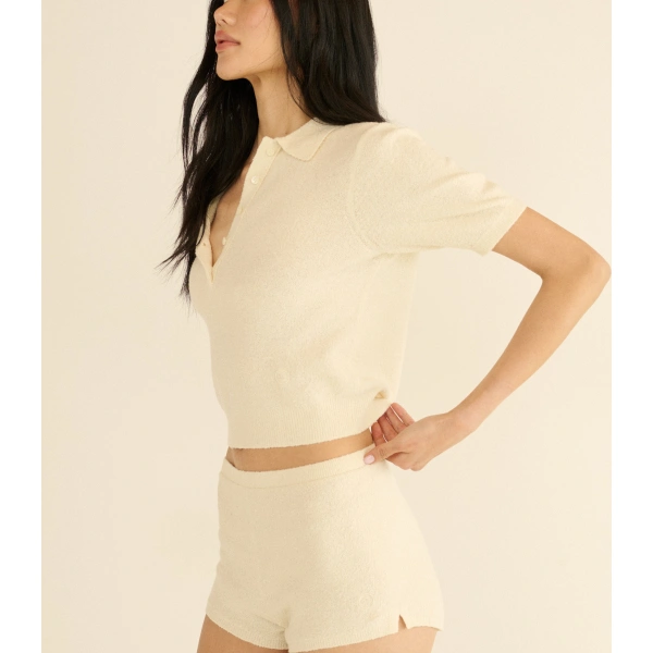 Doen Artie Polo in Ivory | T-Shirts | Coveti, view 5