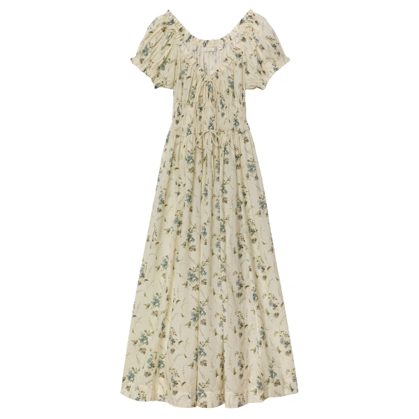 Doen Ashlynn Dress in Sunshine Prairie Rose | Midi Dresses | Coveti